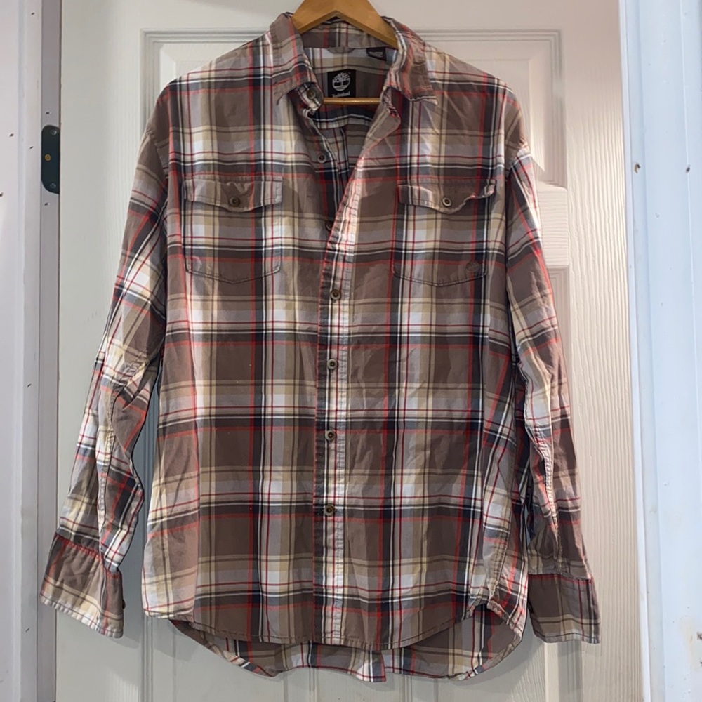 Timberland long sleeve button down shirt size XL